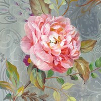 Peonies and Paisley II Fine Art Print