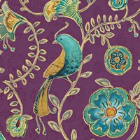 Bohemian Wings VIII Aubergine Fine Art Print