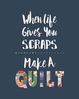 When Life Gives You Scraps - Blue Fine Art Print