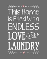 Endless Love and Laundry - Gray Fine Art Print