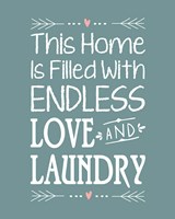 Endless Love and Laundry - Blue Fine Art Print