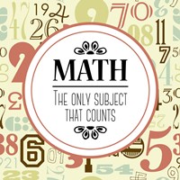 Math The Only Subject That Counts Red Fine Art Print