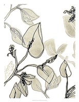 Block Print Contour I Framed Print