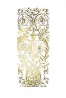 Gold Foil Renaissance Panel I Fine Art Print