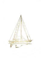 Gold Foil Yacht Sketches II Fine Art Print