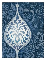 Watercolor Blockprint II Framed Print