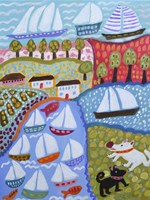 Dogs & Sailboats Fine Art Print
