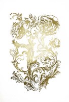 Gold Foil Flora & Filigree Fine Art Print
