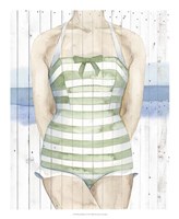 Bygone Bathers IV Framed Print