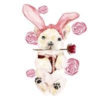 Valentine Puppy I Framed Print