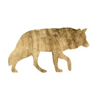 Brushed Gold Animals IV Fine Art Print