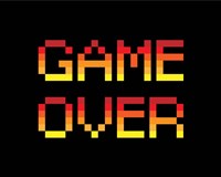 Game Over  - Red Fine Art Print