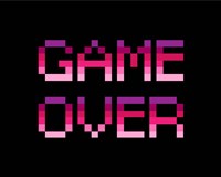 Game Over  - Purple Fine Art Print