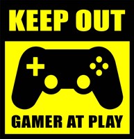 Keep Out Gamers At Play Fine Art Print