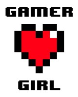 Gamer Girl  - White Fine Art Print