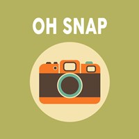 OH SNAP Camera Green Fine Art Print