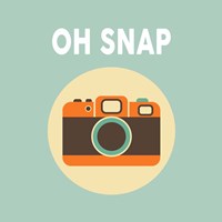 OH SNAP Camera Blue Fine Art Print