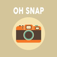 OH SNAP Camera Beige Fine Art Print