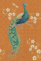 Ornate Peacock IX Spice Fine Art Print