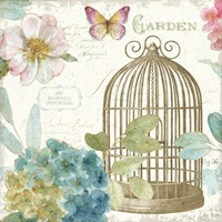 Rainbow Seeds Floral Birdcage III v2 Fine Art Print