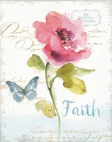 Rainbow Seeds Floral VI Faith Framed Print