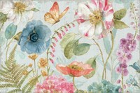 Rainbow Seeds Flowers I Gray Fine Art Print