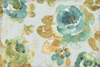 My Greenhouse Roses I Gray Fine Art Print