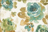 My Greenhouse Roses I on Wood Fine Art Print