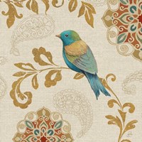 Bird Rainbow Blue and Yellow Fine Art Print