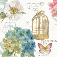 Rainbow Seeds Floral Birdcage III Fine Art Print