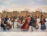 Victorian Skaters Fine Art Print