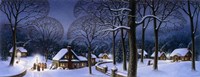 Winter Scene Carollers Fine Art Print