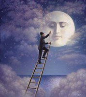 Man With Moon Fine Art Print