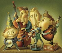Bluegrass Boy Band Fine Art Print