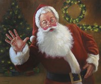Santa Greeting Fine Art Print