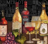 Wine Still Life on Black Fine Art Print