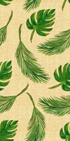 Palms On Linen Pattern Fine Art Print