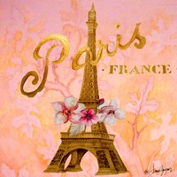 Gold Paris Eiffel Fine Art Print