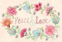 Peace and Love Wreath Fine Art Print