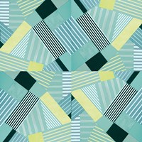 Geo Stripes in Pale Teal Fine Art Print