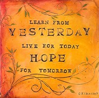 Learn Live Hope II Fine Art Print