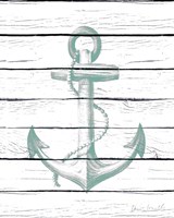 Anchor on Wood Fine Art Print