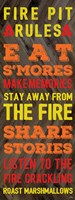 Fire Pit Rules Fine Art Print