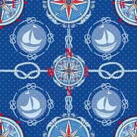 Nautical Navigation Pattern IV Fine Art Print