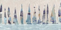 Dozen Muted Boats Panel Fine Art Print