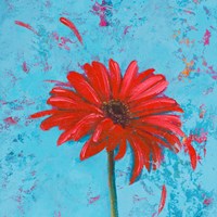 Blue Tiny Flower Square I Framed Print