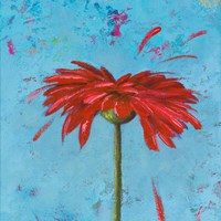 Blue Tiny Flower Square II Framed Print