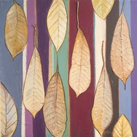 Leaves And Stripes I Framed Print