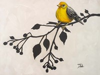 Yellow Bird On the Branch II Framed Print