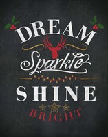 Dream Shine Chalk I Framed Print